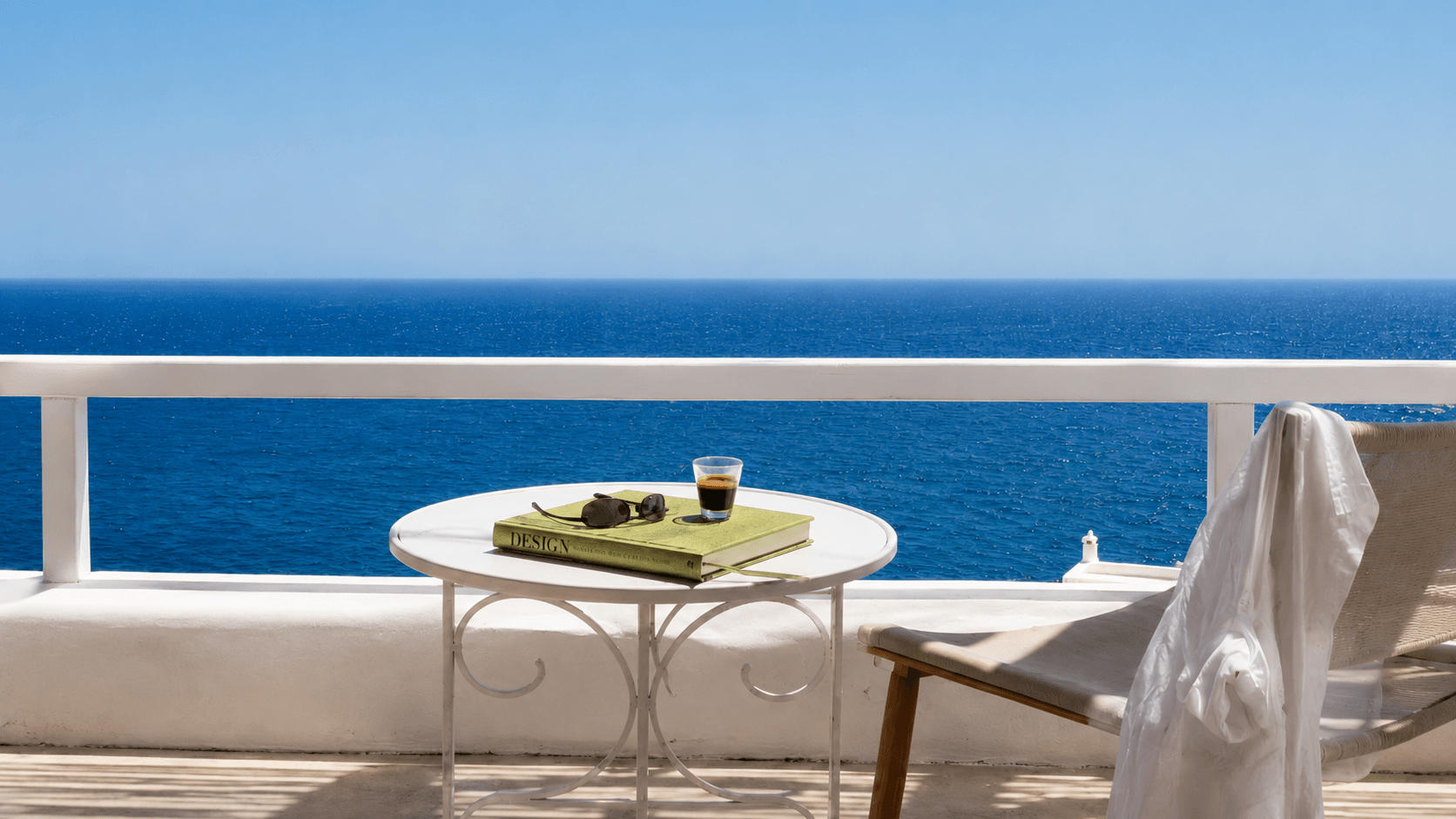 Mediterranean balcony scene